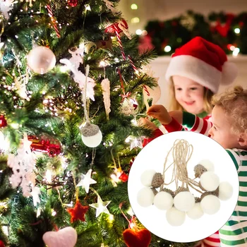 Рождественская елка Подвеска DIY Войлочные шары из сосновых шишек Украшения для стола Украшения для рождественской елки 10x2x2 см