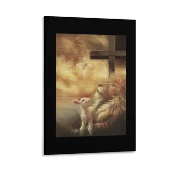 Иисус Прекрасный лев и ягненок Холст Живопись спальни украшения Настенные картины настенные украшения аниме фигурка