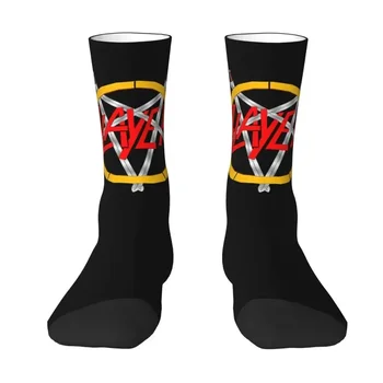 Heavy Metal Rock Slayers Logo Мужчины Женщины Экипаж Носки Унисекс Крутые 3D-печатные носки