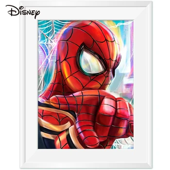 Disney Вышивка Ткань Человек-паук Новое поступление Счетный Крест Набор Супергерой Мультфильм Печатный Холст Ребенок Хобби