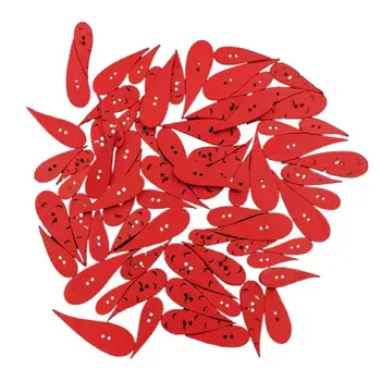 100 шт./сумка Симпатичные красные швейные пуговицы Многоцелевые деревянные нашивки в форме моркови Крафтовые пуговицы для DIY Вязание аксессуаров