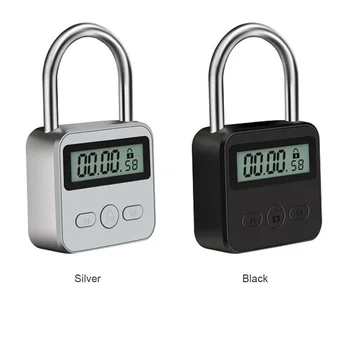 Smart Time Lock LCD Display Time Lock Многофункциональный электронный таймер для путешествий, водонепроницаемый USB-перезаряжаемый временный таймер Навесной замок