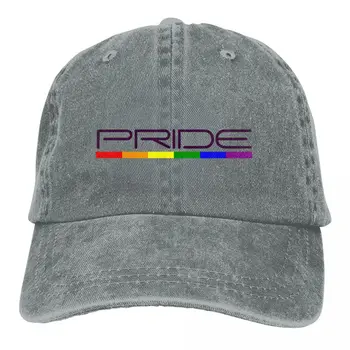 Бейсболки Ranibow Gay Pride LGBTQ Merchandise Унисекс Классический Потрепанный Вымытый ЛГБТ Дизайн Солнцезащитная кепка Мягкая