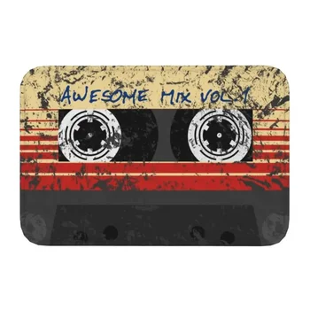  Custom Awesome Mix Tape Придверный коврик Противоскользящая кассета Любитель музыки Ванная комната Кухонный садовый коврик Ковер 40 * 60 см