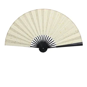  Украшение Большой складной веер Китайский стиль Художественная бумага Бамбук Элегантный ручной веер для каллиграфии, живописи или домашнего декора гостиной
