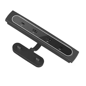 ForTesla Model 3 Model Y Динамическое питание USB HUB Intelligent 4 в 1 USB Шунтирующий концентратор Адаптер Питание Разветвитель Удлинитель Аксессуары