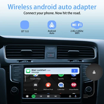 Проводной к беспроводному Android Auto Car AI Box Plug and Play Smart Dongle WIFI 2.4G 5.8 ГГц Автомобильный ключ для OEM Проводной Android Авто Автомобили