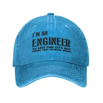 Мода Хлопок I'An Engineer I'An Engineer I'Never Wrong Бейсболка для женщин Мужчины Дышащая Смешная Инженерная Цитата Папа Шляпа Производительность