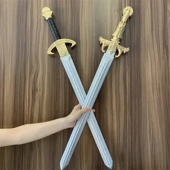 1:1 Крестоносец Прославление меча Косплей Реквизит Оружие Средневековая ролевая игра Cos Golden Knights Ghost Knife Sword Protector PU Prop Mode
