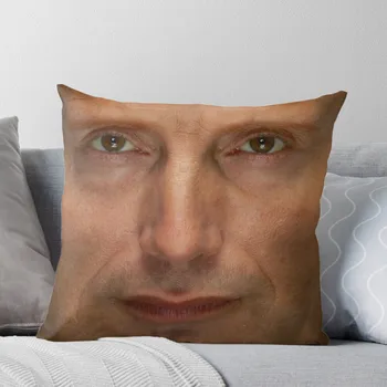Mads Mikkelsen Face Throw Pillow Throw Pillow Аниме роскошные диванные подушки