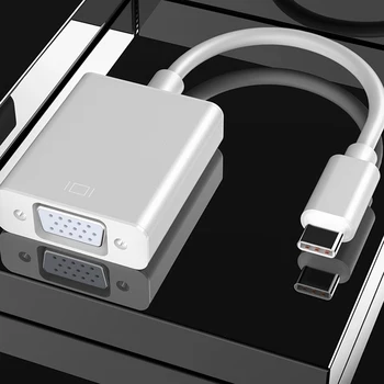 Elistooop USB 3.1 Type C - VGA Адаптер USB-C Кабель Конвертер Реверсивный для нового Macbook
