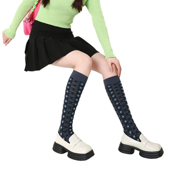 Женская мода Телячьи носки Ренессанс 3D тиснение Прекрасные чулки Ретро Универсальные