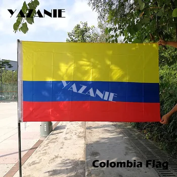 YAZANIE 90x150 см Национальный флаг Колумбии Висячий флаг Полиэстер Колумбия Флаг На открытом воздухе В помещении Большой Пользовательский Флаг Для Праздника