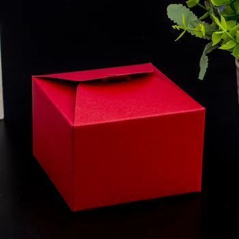 2019 новые подарочные коробки красный цвет квадратные футляры для тортов для подарочной упаковки конфеты коробка кекс торт шоколадное печенье коробка вечеринка коробки для маффинов