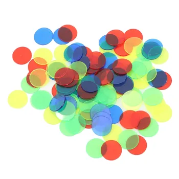  Настольная игра Счетный диск 4 цвета Полупрозрачный легкий 0,6 дюйма в диаметре Game Token Disc Round для школы