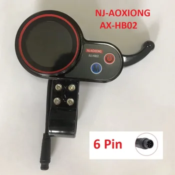 NJ-AOXIONG AX-HB02 Дроссельная заслонка Акселератор Приборная панель 36 В 48 В Счетчик 6 PIN-разъемов для электрического скутера
