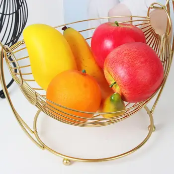 Корзина для фруктов Стильная корзина для фруктов Nordic Iron Креативный элегантный дизайн для хранения закусок в домашних условиях Нетоксичная фруктовая тарелка
