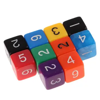 10 шт. акриловый набор 1 6 из 6 для детской настольной игры по математике