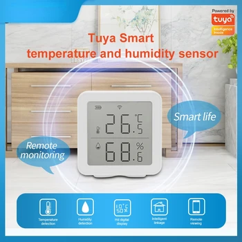 Tuya Smart WFI Беспроводной датчик температуры и влажности Интеллектуальный рычажный детектор Беспроводной датчик температуры и влажности