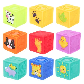 9pcs Строительный блок Игрушка Детские строительные блоки Игровая игрушка Ранняя развивающая игрушка