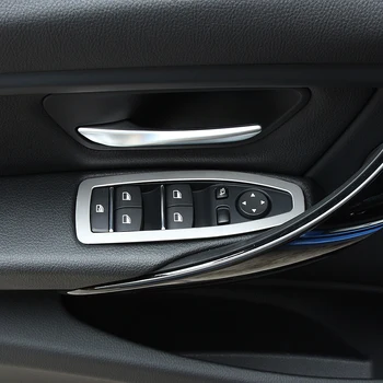 4 шт./компл. Нержавеющая сталь Внутренняя дверь Окно Переключатель Крышка Накладка Отделка Наклейка для BMW 3 GT X1 1 3 4 Series F48 F20 F30 F31 F34 F36
