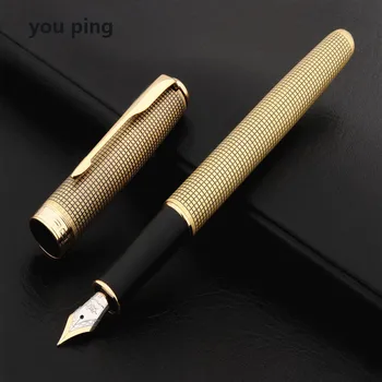Роскошное качество Jinhao 75 Металлическая бронзовая перьевая ручка Финансовый офис Студенческая школа Канцелярские принадлежности Чернильные ручки