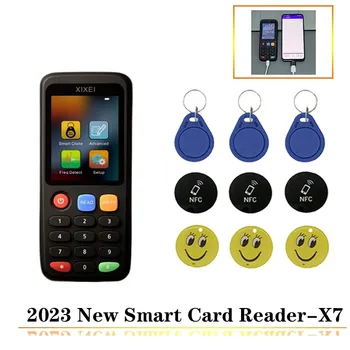2023 Новейший интеллектуальный считыватель X7 Duplicateur ID/IC Label Copy 13,56 МГц Ключ NFC Tag Natg213 Копировальный аппарат 125 кГц Em4305 Запись токенов для карт