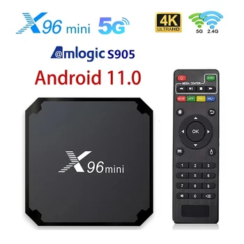 X96 Mini 5G Smart TV Box Android 11.0 Amlogic S905W2 2.4G/5G WIFI Bluetooth X96mini 4K Media Player VP9 H.265 Телевизионная приставка 2G + 16G