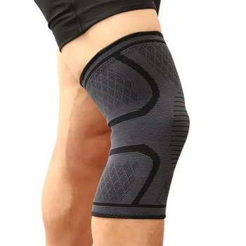 1 пара нейлоновых эластичных спортивных наколенников дышащий скоба для поддержки колена бег фитнес пешие прогулки велоспорт протектор ноги Размер: XL