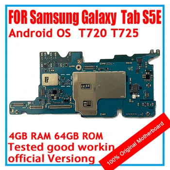 EU Версия для Samsung Galaxy Tab S5E SM-T720 T720 T725 64 ГБ Материнская плата Материнская плата Логические схемы Плата за карту Гибкий кабель