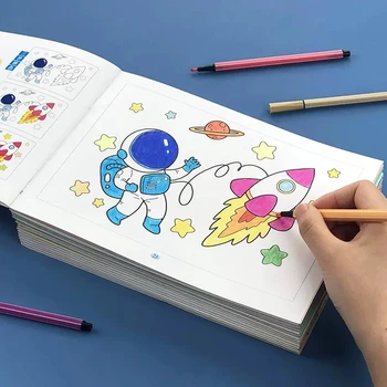8 Книги Для начинающих Акварельная ручка Рисование Книга Ребенок Учитесь Рисовать Детская Граффити Книжка-раскраска Книжка с картинками