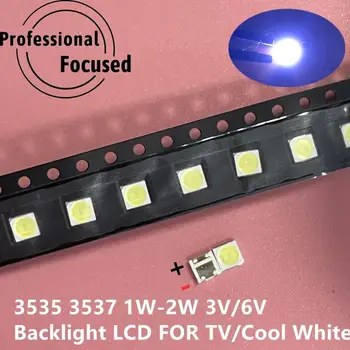 50-100 шт. Оригинал для светодиодного светодиода LG 2 Вт 6 В / 1 Вт 3 В 3535 Холодная белая ЖК-подсветка для ремонта телевизора ЖК-светодиод