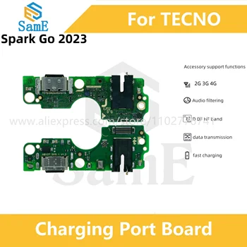  с быстрой зарядкой IC для TECNO Spark Go 2023 KE5S USB Dock Зарядное устройство Порт Зарядка Плата Гибкий кабель