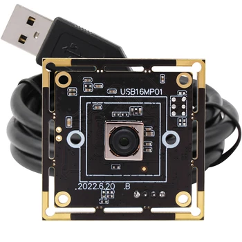 ELP 16-мегапиксельный USB-модуль камеры с автофокусом 4656x3496 IMX298 Модуль автофокусировки USB2.0 Камера с объективом 3,2 мм и углом обзора 78 градусов для сканирования