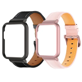 Кожаный ремешок для часов Xiaomi 2 Lite смарт-браслет для Redmi Watch 3 Активный металлический чехол защитная крышка бампера