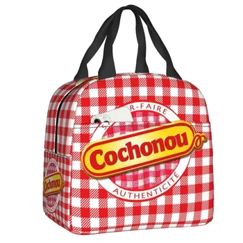  Свинья Cochonou Logo Ланч-бокс Женщины Кулер Термоеда Изолированная сумка для ланча Школьники Студент Многоразовые сумки для пикника