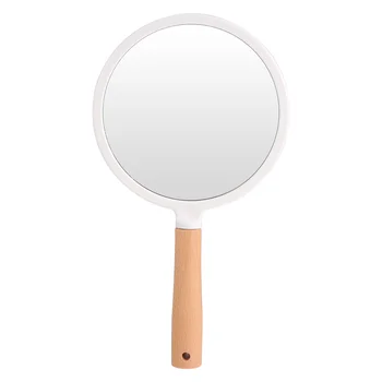 Зеркало для макияжа Деревянная ручка Ручное косметическое зеркало Зеркало в форме сердца Зеркало в форме веера Круглое квадратное зеркало Салон Зеркало для макияжа