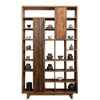 Антикварный шкаф из массива дерева, стеллаж для хранения антикварной чайной комнаты, мебель, чайные чашки, шкаф для хранения Duobao Pavilion