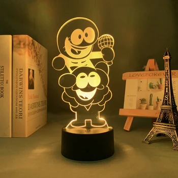  Светодиодная ночник Игра Friday Night Funkin Skid Pump Фигура для детской спальни Декоративный свет День рождения Подарок Письменный стол 3D светодиодная лампа FNF