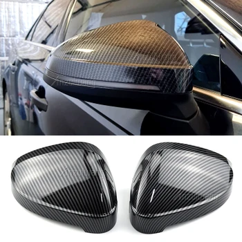 Черный углерод и ярко-черный Корпус зеркала заднего вида Корпус бокового зеркала для Audi A4 B9 A5 2017-2019 Одна пара
