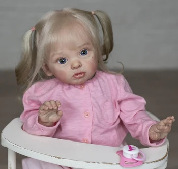 NPK 60 см Аделаида Огромный Ребенок Коллекционный Возрожденный Малыш Реалистичный Soft Touch 3D Кожа Видимые Вены Художественная кукла