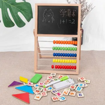 Деревянная счетная бусина Многоцветный деревянный абакус Прочный счетный счеты для детей Дошкольное развитие интеллекта Ранняя математика