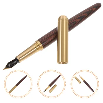 Деревянная перьевая ручка Портативная перьевая ручка для ежедневного использования Перьевая ручка для бизнеса