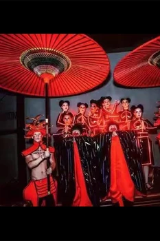  индивидуальный тематический костюм для вечеринок в китайском стиле, большой реквизит, бар, ночной клуб ds, лакированная кожа