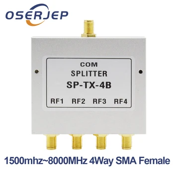 RF коаксиальный разветвитель 1 к 2/4 Разветвитель мощности 1500-8000 МГц 2.4G 5G 8G Усилитель сигнала Делитель SMA Женский разветвитель Соединительный кабель