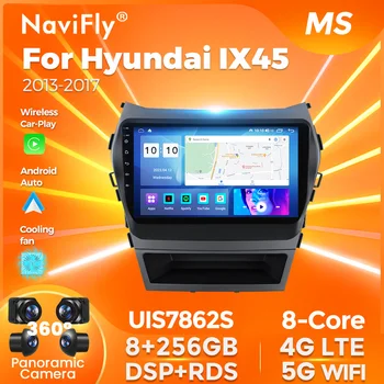 NaviFly 7862S 8Cores 8G 128G 1280 * 720 Android Все в одном Автомобильная интеллектуальная система для Hyundai IX45 Santa Fe 3 2013 - 2016 Видео BT