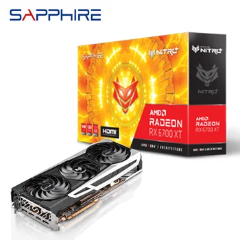 б/у Sapphire RX 6700 XT Nitro + RX6700XT 6700XT Видеокарта AMD GPU Radeon RX6700 12 ГБ Видеокарты Настольный ПК Компьютерная игра