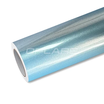 Высококачественная глянцевая металлическая виниловая пленка Ice Blue Оригинальная краска для автомобиля Пленка для оклейки автомобиля Гарантия