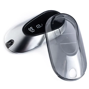 Крышка брелока Чехол для ключей Замена ТПУ Тонкие прозрачные черные антицарапины Автомобильные аксессуары для Mercedes C-Class