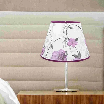  Абажур с цветочным узором Средний барабан Абажур Абажур в европейском стиле Ткань Ткань Подвеска Светильник Чехол Винтажные абажуры